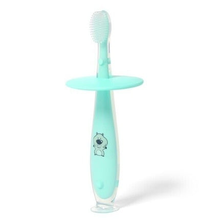 Periuțe Dentare BabyOno pentru Copii, 12+ (Gri cu Iepuraș, Verde Menta cu Ursuleț)