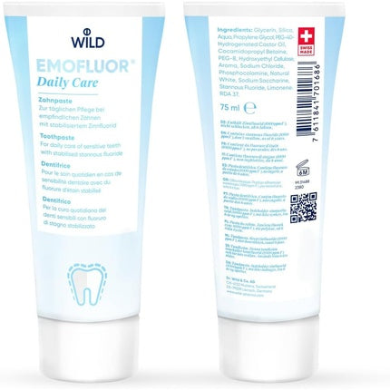 Pastă de dinți Emofluor Daily Care pentru dinți sensibili, 75 ml