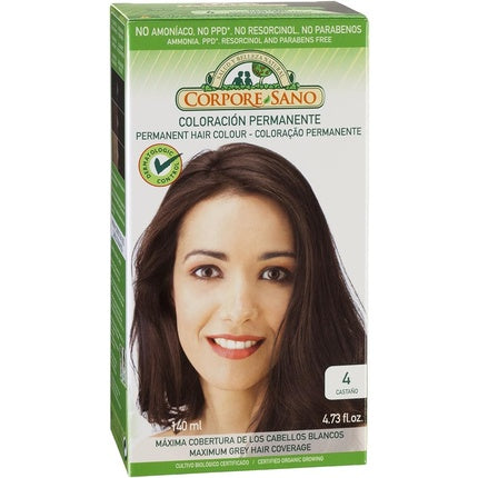 Vopsea de păr, Corpore Sano, castaniu 140ml
