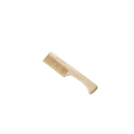 Pieptăn Acca Kappa din lemn de fag cu dinți fini și mâner ergonomic