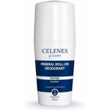 Deodorant Roll-On Mineral pentru Bărbați, Celenes By Sweden, Alb, 75 ml