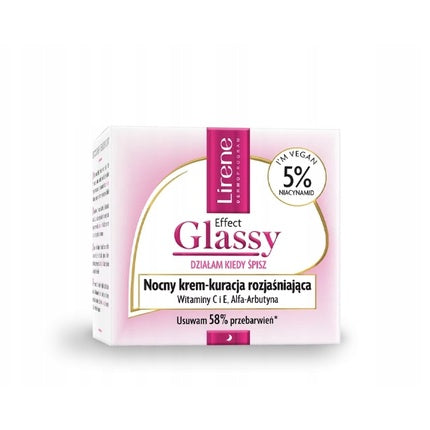 Cremă de noapte Lirene Effect Glassy - Tratament de luminozitate, 50 ml
