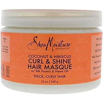 Masca de par, Shea Moisture, Coconut si Hibiscus, 12oz