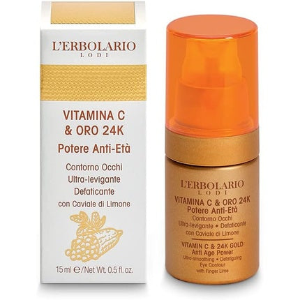 Crema Contur Ochi L'Erbolario cu Vitamina C și Aur 24K, 15ml