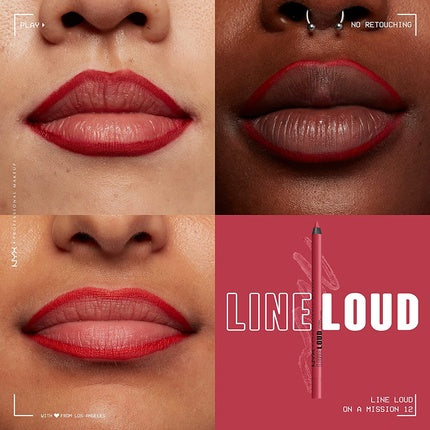Creion contur buze, NYX, Line Loud 12, mat
