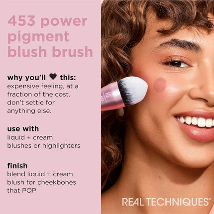 Pensula machiaj, Real Techniques, pigment blush, forma unică