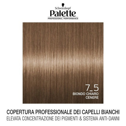 Vopsea de păr, Schwarzkopf Palette, cremă colorantă, blond cenușiu deschis