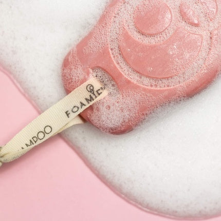 Șampon Solid Foamie pentru Păr Colorat cu Ulei de Sâmburi de Zmeură, 100% Vegan, Fără Plastic