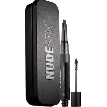 Creion pentru Sprâncene Waterproof Nudestix Blonde Eyebrow Stylus și Gel de Fixare, Culoare Blond