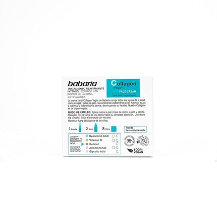 Cremă facială, Babaria, Collagen Vegan, 50ml