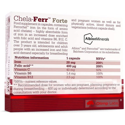 Olimp Chela-Ferr Forte – 30 capsule