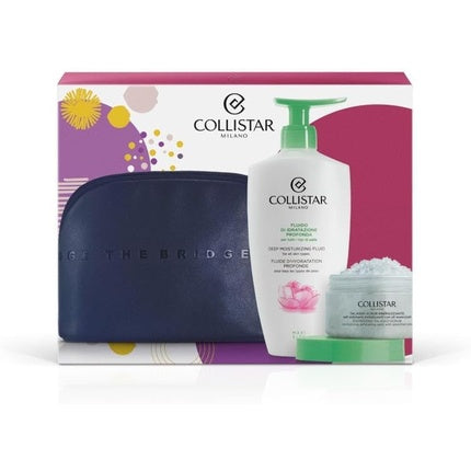 Set Cadou, Collistar, Deep Hydration Fluid 400ml și Scrub Thalasso 150ml, Albastru