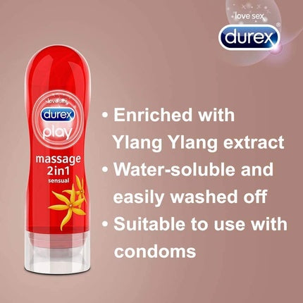 Ulei de masaj, Durex, Play 2-in-1, 240g