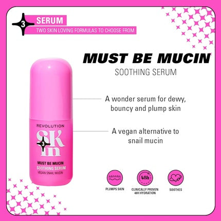 Serum Facial Revolution Skincare Must Be Mucin Soothing, 60 ml, roz