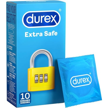 Prezervative Durex Extra Safe, 10 bucăți, transparent