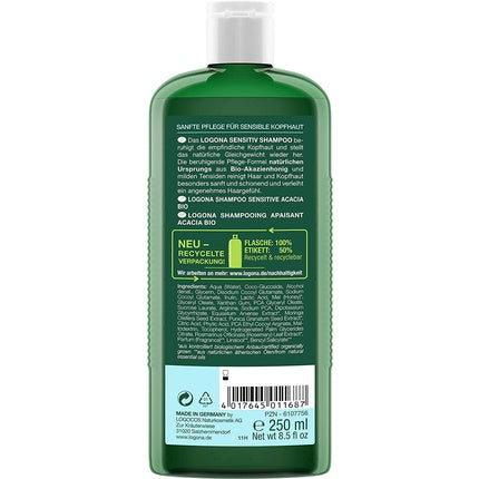 Șampon Sensitive Logona Naturkosmetik cu Acacia Organică, 290 ml
