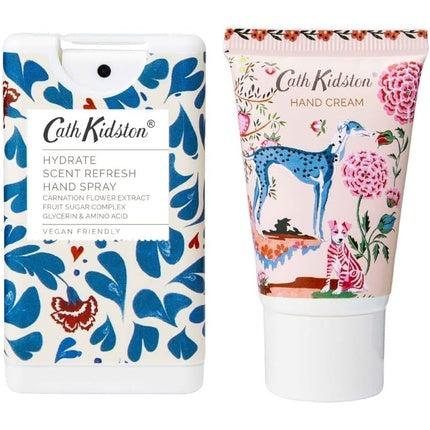 Set Cosmetice Cath Kidston Artist Kingdom, etui floral, cremă și spray mâini