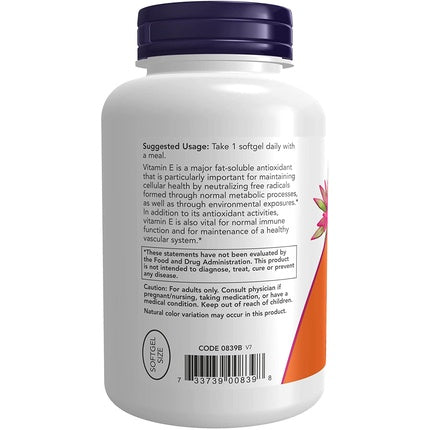 Vitamina E Antioxidant, NOW Foods, 250 capsule moi, 400 mg
