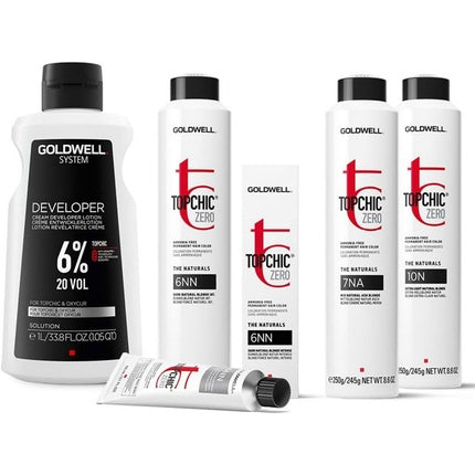 Vopsea păr, Goldwell, Topchic Zero, Maro Deschis Natural