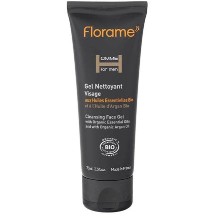 Gel de curățare facială pentru bărbați Florame Bio, 75ml