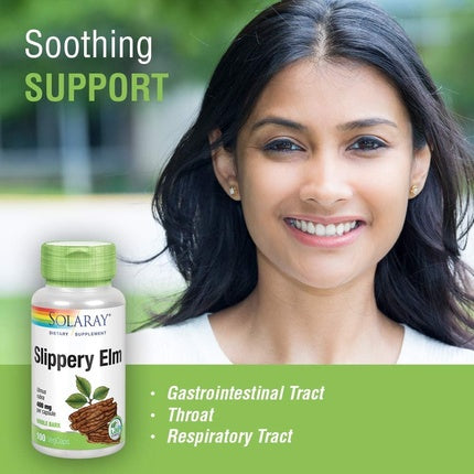 Supliment, Solaray, Slippery Elm 400mg, vegetal