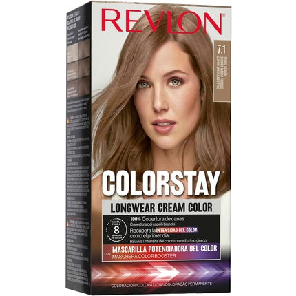 Vopsea pentru păr, Revlon Colorstay Longwear Cream Color 7.1 Blonă cenușie