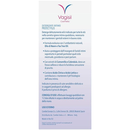 Detergent intim Vagisil Protect Plus, antibacterian, 200ml