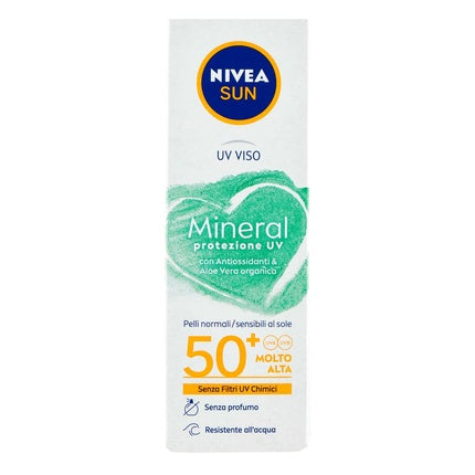 Cremă Față, Nivea, Mineral Sun, FP50+, 50ml