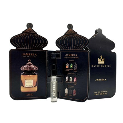 Eau de Parfum Matin Martin Jameela 2ml, design negru cu auriu