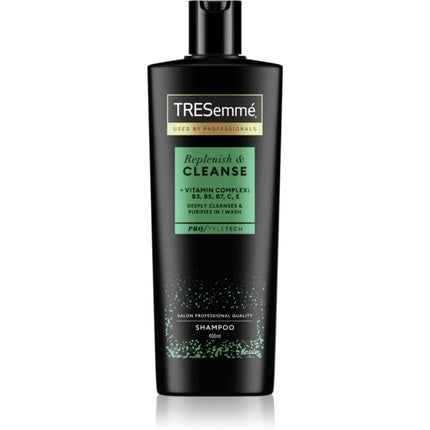 Șampon TRESemmé Replenish & Cleanse, 400 ml, pentru păr gras, cu vitamine și Pro Style Technology