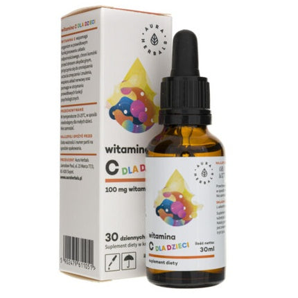 Soluție Vitamina C Aura Herbals pentru copii, 100mg, 30ml