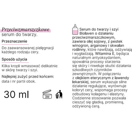 Ser anti-rid Biolaven Organic, 30ml, lavandă
