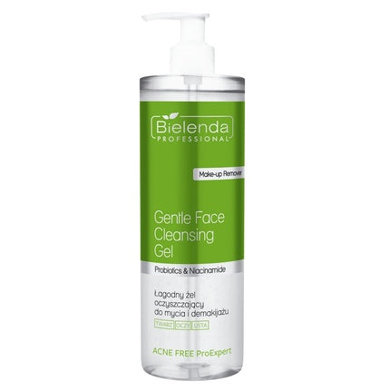Gel de curățare Bielenda Professional Acne Free Gentle Cleansing Gel cu probiotice și niacinamidă, 500ml