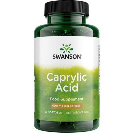 Capsule Caprylic Acid, Swanson, 600mg, 60 buc