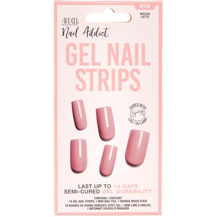 Strips Unghii Gel Ardell Nail Addict Mocha Latte, 25 g