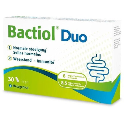 Supliment alimentar pentru digestie și imunitate, Metagenics Bactiol Duo, 30 capsule