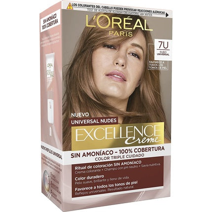 Vopsea de păr, L'Oréal Paris, Excellence Creme 7U Blond