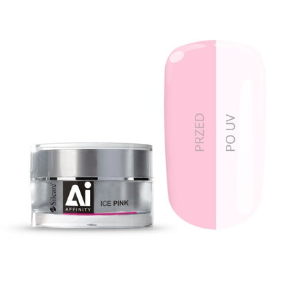 Gel Unghii Silcare Affinity Vâscozitate Medie One-Phase Ice Pink, 15g