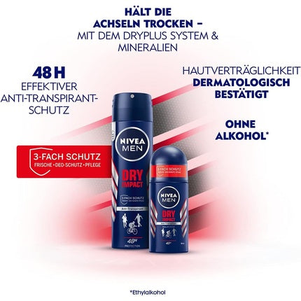 Rulou Anti-transpirant Nivea Men Dry Impact, 50ml