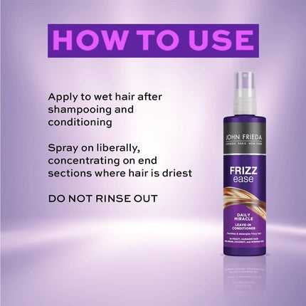 Balsam Leave-In, John Frieda Frizz Ease, păr creț, 200ml