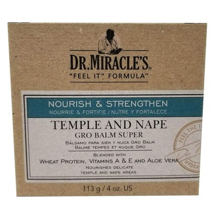 Balsam pentru scalp Dr. Miracle's Temple and Nape Grow Balm Super, 113g, cutie carton