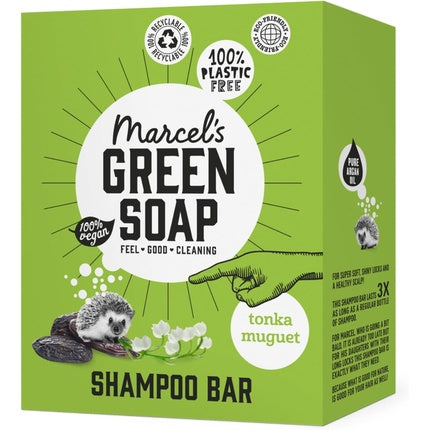 Șampon Solid, Marcel's Green Soap, Tonka Muguet, Verde