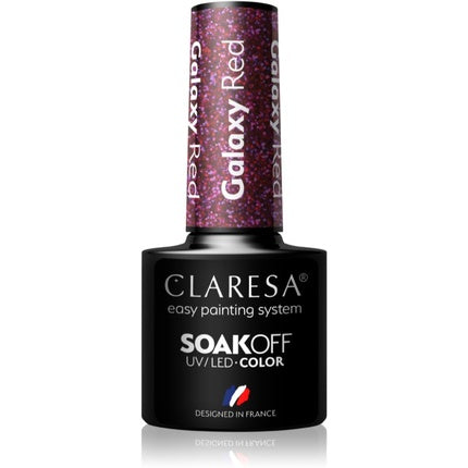 Lac unghii Claresa Galaxy Hybrid Red, 10ml, Soak Off