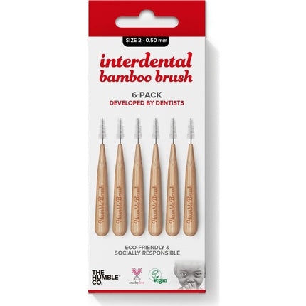Periuta interdentara, The Humble Co, bambus, rosu