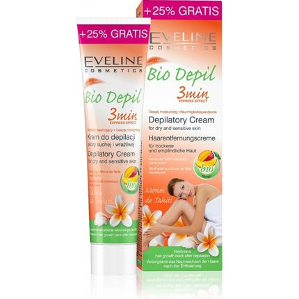 Cremă depilatoare Bio Depil 3 min cu Extract de Mango și Unt de Karite, 125ml