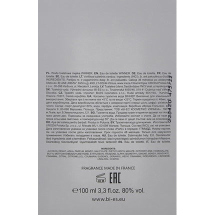 Eau De Toilette, Bi Es, Winner, 100ml