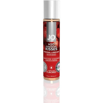 Lubrifiant intim System Jo H2O Strawberry Kiss, gust fructe de pădure, ambalaj roșu