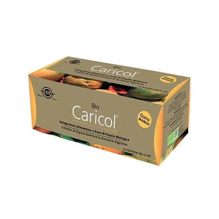 Solgar Bio Caricol, Integrator alimentar pe bază de papaya biologică, Gust Mango, 20 x 15 ml