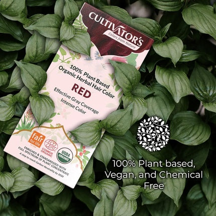 Vopsea de păr, Cultivator's, Red, 100g, plant based