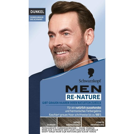 Vopsea de păr pentru bărbați, Schwarzkopf MEN Re-Nature, Culoare 5 - Maro Închis
